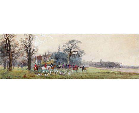 ‡Arthur Reginald Willett (1868-1951) Keeper~s Lodge, Hanmer; A meet, Southdown Hounds near Plumpton A pair, both signed Both 