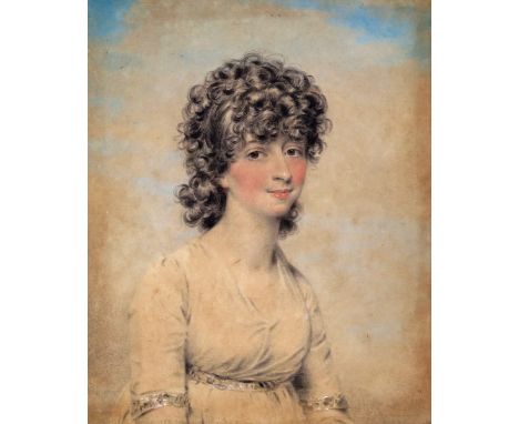 John Downman (1750-1824) Portrait of a lady thought to be Anne Clarke Signed, dated 1797 and inscribed verso indistinctly and