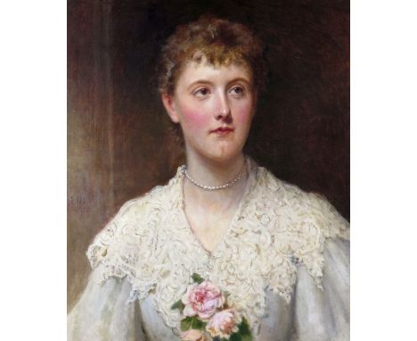 Eden Upton Eddis (1812-1901) Portrait of Eleanor Frederica Fisher-Rowe (d.1958) Signed with initials and dated 1895 Oil on ca