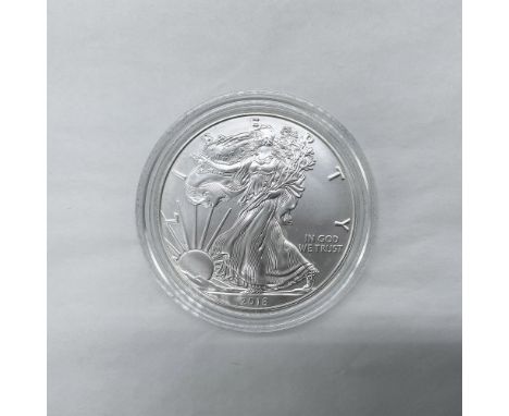 West Point Mint. The obverse side features full length of Liberty in stride. She is shown wrapped in the folds of the flag of