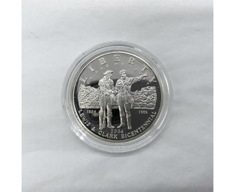 Philadelphia Mint. Commemorating the 200th anniversary of the Lewis and Clark expedition. The obverse side depicts Lewis and 
