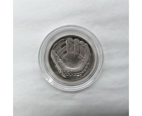 Denver Mint. Commemorative coin. The obverse side depicts a baseball glove, which is designed to combined with the reverse si