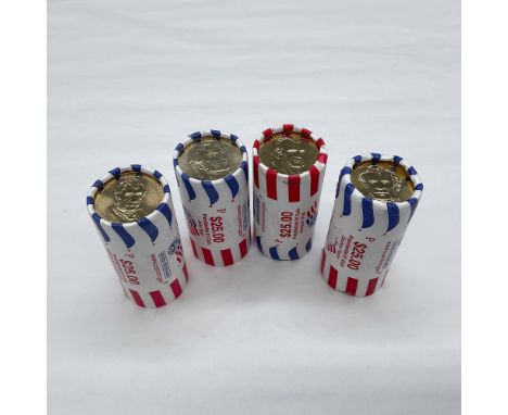 Philadelphia Mint. Collection includes a roll of William Henry Harrison, a roll of John Tyler, a roll of James K. Polk, and a