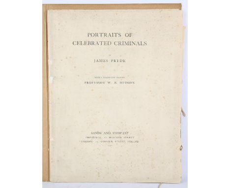 James F. Pryde (1866-1941). Portraits of Celebrated Criminals, published by Sands & Company 1907. Set of 6 photogravures depi