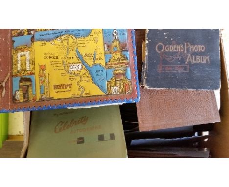 ACCESSORIES, empty albums, inc. many postcard & cigarette card period albums, a few ring binders; some named, Liebig, Ogdens,