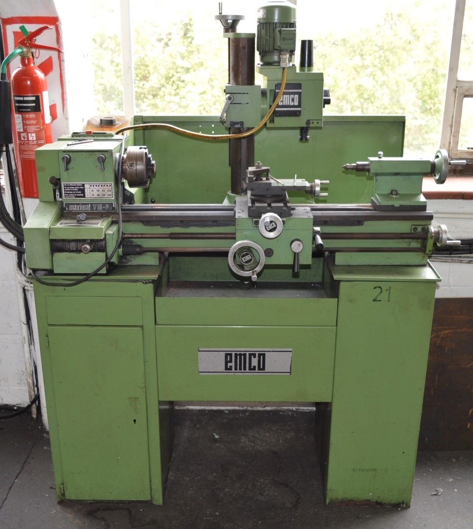 1 x Emco Maximat V10-P Metal Working Lathe - CL202 - 3 Phase - Ref ...