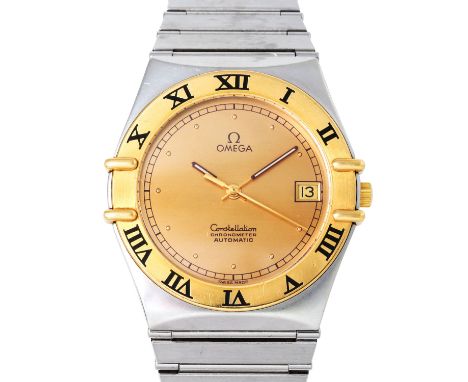 OMEGA Constellation Chronometer, Ref. 368.1075. Herren Armbanduhr. Ca.1990er Jahre. Edelstahl/Gold 18K. Automatik-Werk Kal. 1