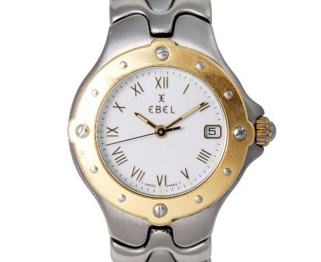 EBEL Sportwave, Ref. E6087621. Damen Armbanduhr. Edelstahl/Gold 18K. Quarz-Werk mit neuer Batterie. Serien Nr. 92970458. Gebr