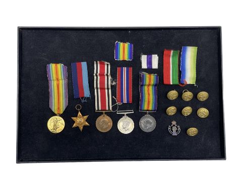 World War I War Medal to Gnr W Cullen R.A. 103569. Victory Medal to Gnr J J Collingwod R.A. 84285, WWII War Medal and 1939-45
