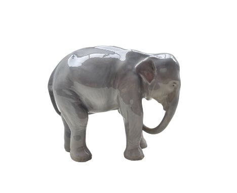 Royal Copenhagen porcelain Elephant no. 501 designed by Theodor Madsen H17.5cmCondition Report:Restoration to the trunk, leg,