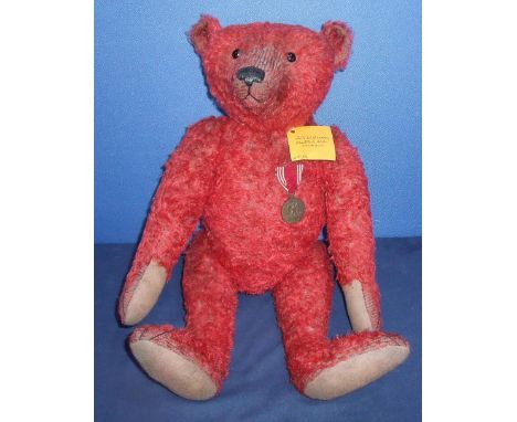 Large Stiers William limited edition (10/12) Steiff style bear with matted red mohair with felt pads, stitched paws, boor but