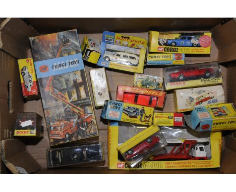 Selection of Corgi die cast vehicles including Simon Snorkel Fire Engine, Vauxhall Viva 136, Police Panda Imp 506, Ford Corti