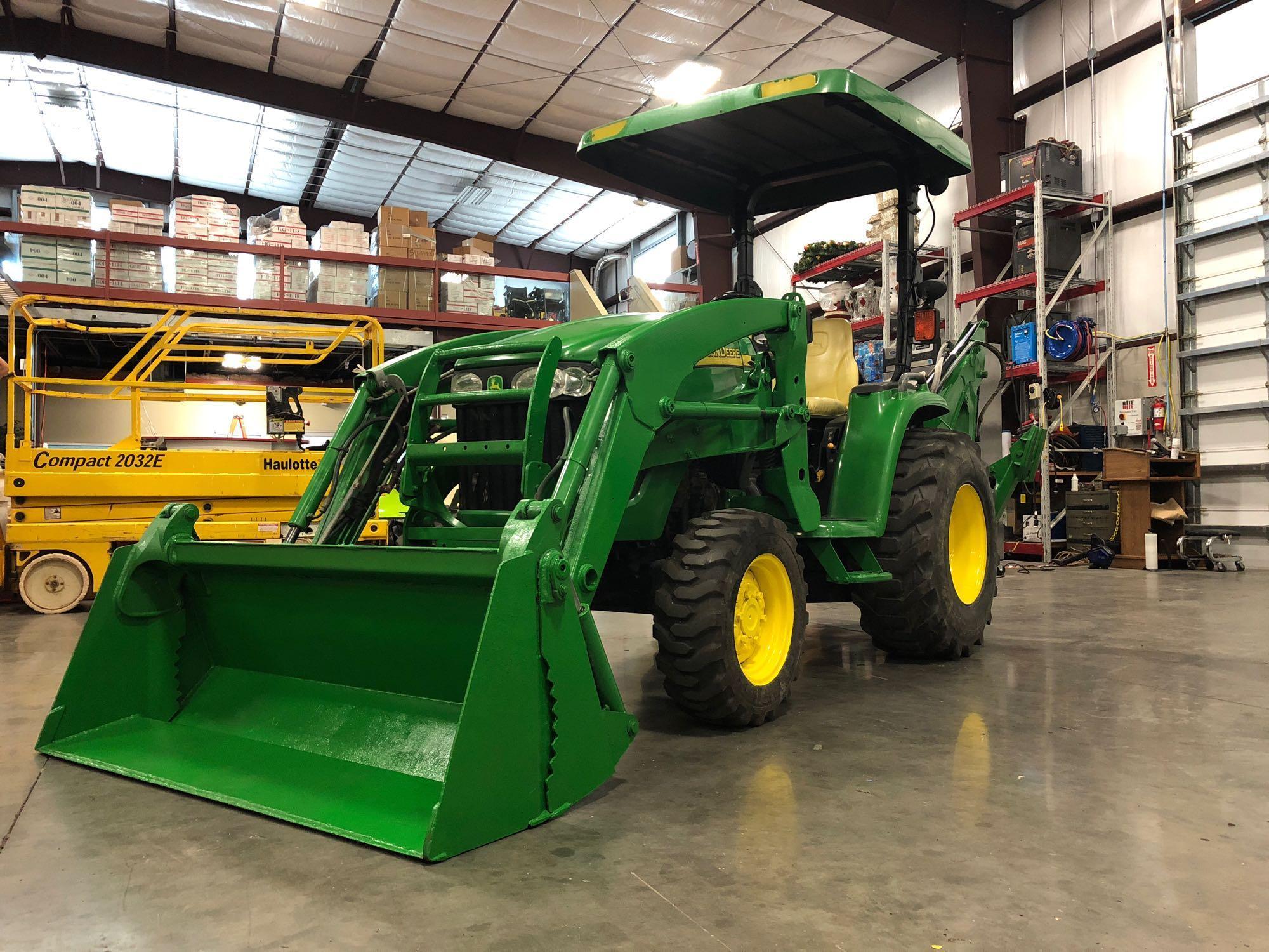 JOHN DEERE 3320 TRACTOR LOADER BACKHOE, 4 IN 1 BUCKET LOADER BUCKET
