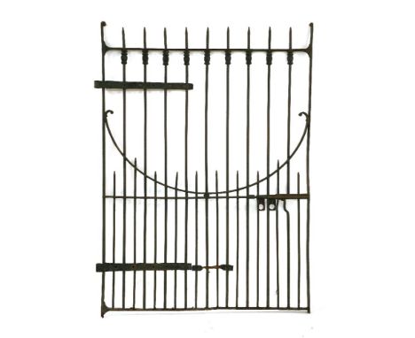 A Victorian iron gate,131cm wide178cm highProvenance:  The Collection of Mr and Mrs J Murphy, Holland House, Huntingfield.