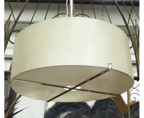 LOUISE BRADLEY CROSS PENDANT, 110cm drop, light 73.5cm diam x 25cm H.