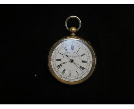 Centre Seconds Chronograph Gold Plated Pocket Watch