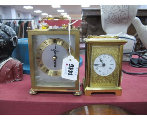 Bayard France Brass Carriage Clock, Avia Quartz mantle clock (2).