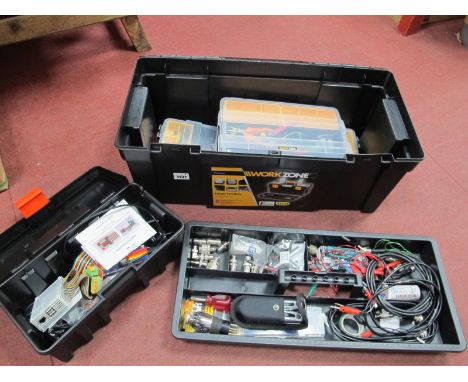 Workzone Toolbox and Contents, Maplin multi tool, etc, together with one other toolbox and contents, etc:-(2).