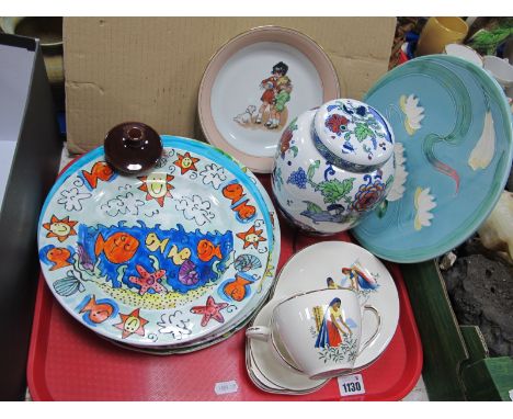 Losol 'Jacobean' Ginger Jar, Meakin Ceylon Tea t.v cups and saucers, plates to include Doulton, Germany Suzanne Slack, Limoge