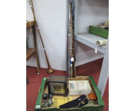 Cunard White Star Jigsaw Puzzle, boxed, Dress forage side cap - Royal Army Service Corps. Smiths Enfield Clock etc:- One Bask