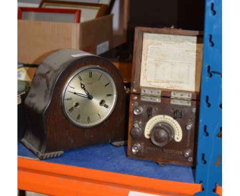 SMITHS MANTLE CLOCK &amp; OLD GAUGE     