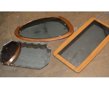 3 VINTAGE WALL MIRRORS     