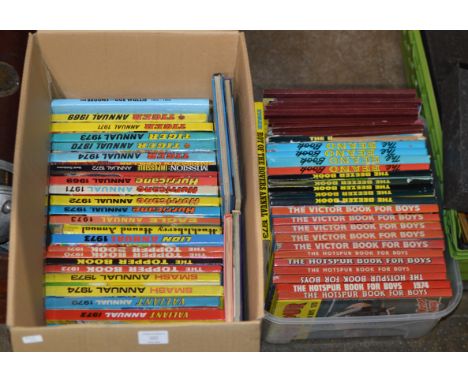 2 BOXES WITH VARIOUS VINTAGE ANNUALS     