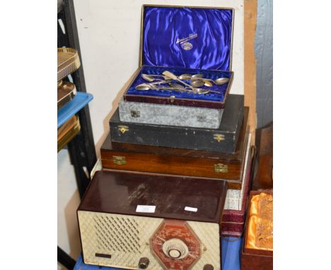 VINTAGE RADIO &amp; VARIOUS CUTLERY     