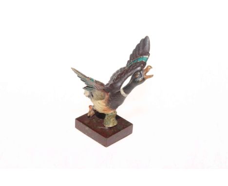 Cold painted bronze mallard, 7cm.