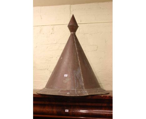 Copper dome, scythe, two decorative outside mirrors and Peter Devenish decorative tile.