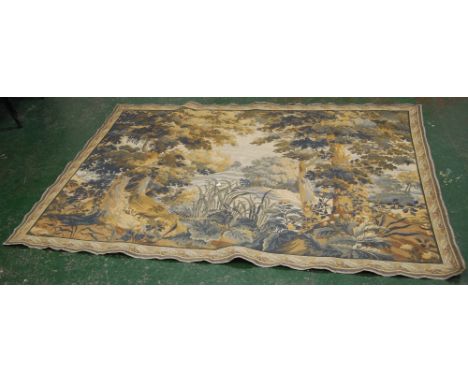 20th century French tapestry of woods and pasture, 138cm high and 202cm wide. Condition Report Good condition.  No losses or 