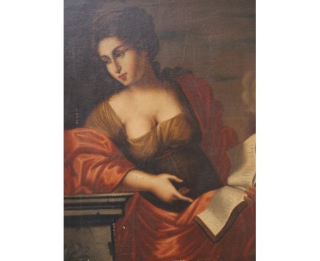 BRITISH SCHOOL (18TH CENTURY)
Three-quarter length portrait of a lady
Oil on canvas, 62cm x 48cm.