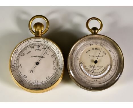 A Compensated Barometer, Thermometer and Compass, Late 19th Century, by Salom & Co, 137 Regent St., London, with 1.75ins diam
