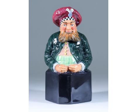 A Royal Doulton Scotsman Whisky Decanter, designed by Harry Fenton, circa 1920-30, made for Asprey and Co Ltd, London, 9.5ins