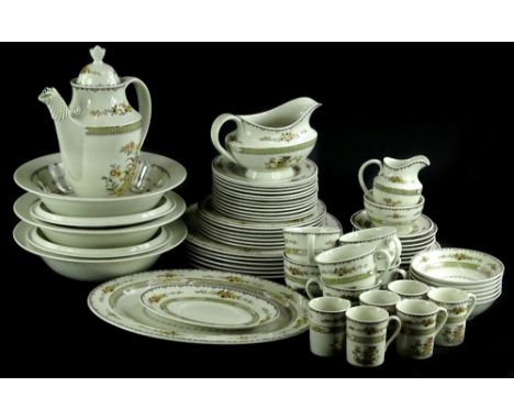 A Royal Doulton Hamilton pattern part coffee, tea and dinner service, to include coffee pot, tureens etc.