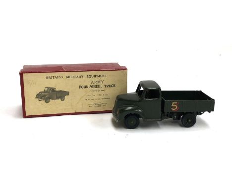 A Britains military equipment Army four wheel truck with driver, no. 1334, boxed 