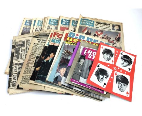 A quantity of Beatles and Rolling Stones ephemera to include monthly magazines, Big Beat, Record Mail, Record Mirror etc 