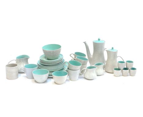 A mid-century Poole Pottery coffee service, approx. 38 pieces 