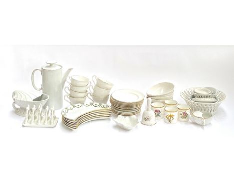 A mixed quantity of various teawares to include Royal Standard, Royal Worcester, coffee cans, Icto London, Bridgwood, pierced