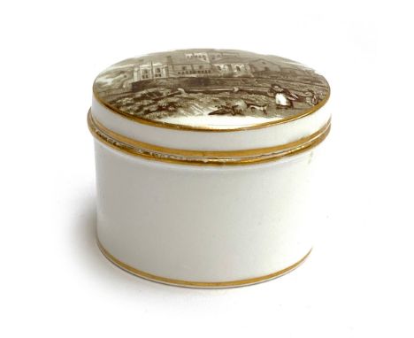 A prattware pot, the base stamped 'The Church of Saint Cross, Published by William Savage Winchester', 7.5cmD 