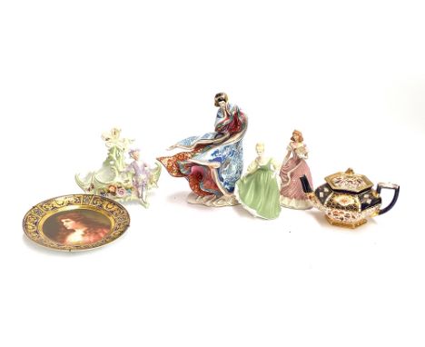 A Royal Vienna porcelain cabinet plate after Angelo Asti 'épanouissement', heightened in gilt, marked to reverse, ' Franklin 