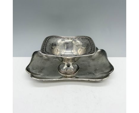 Stunning duo of sterling silver dishes 344g that consists of a tray backstamped Artimsa Sterling 925 Mexico, and a candy bowl