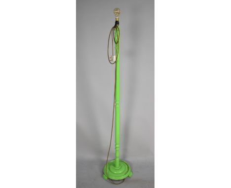 A Mid 20th Century Green Painted Standard lamp 