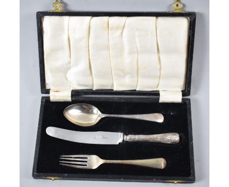 An Unrelated Collection to Include Silver Spoon, Silver Fork and and Silver Handled Knife 