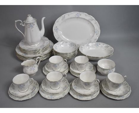 A Royal Albert Dinner Service to comprise Oval Platter, Six Large Plates, Six Small Plates, Two Oval Bowls, Seven Side Plates