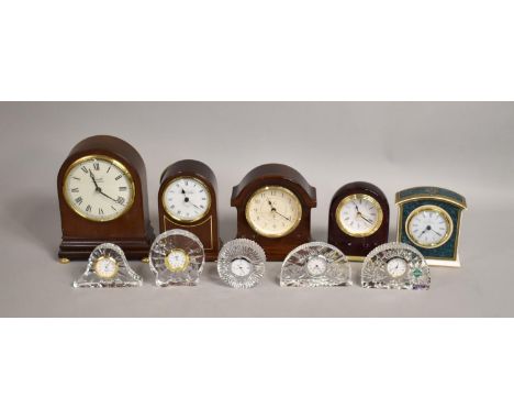 A Collection of Various Glass and Ceramic Mantle Clock etc 
