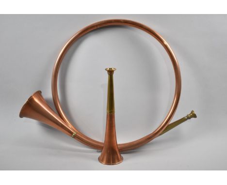 A Replica Hunting Horn and French Horn 