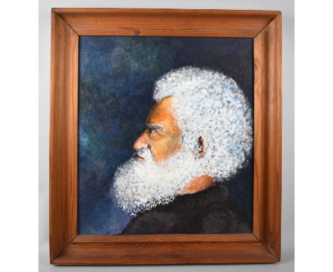 A Framed Oil on Board, Portrait of a Bearded Gent, by Ivor Thomas, Trevathan Farm, Coverack, Cornwall 1978, 32x36cm 