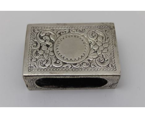 Army &amp; Navy Cooperative Society Ltd (Frederick Bradford Macrea) A Victorian silver match box holder, embossed and chased 