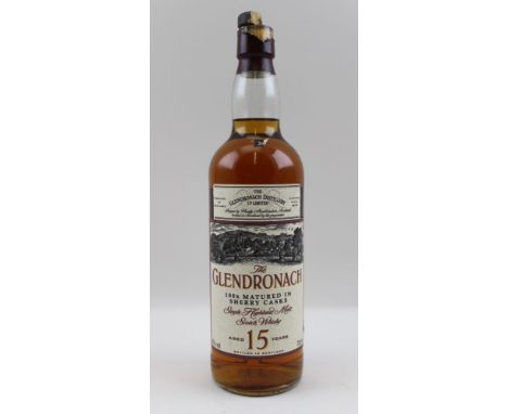 The Glendronach Single Malt Scotch Whisky, aged 15 years, 40% volume, 1 x 70cl bottle (damage to foil &amp; top) 